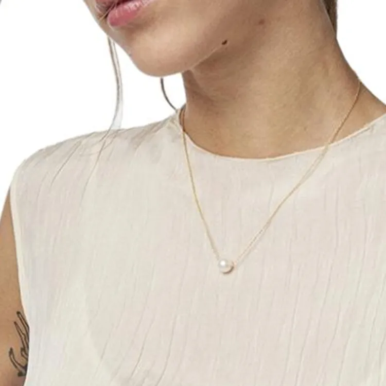 TAOSIXIONG Silver Necklaces Women's Gold-2