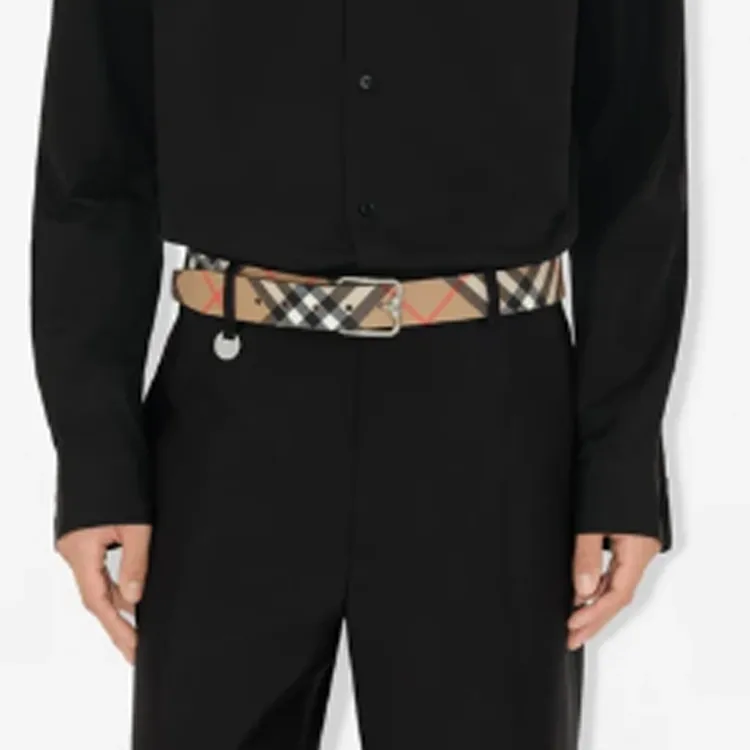Burberry Reversible Checked B Buckle Belt-1