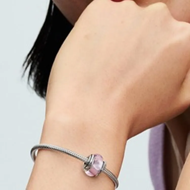 Pandora Sterling Silver Charms & Pendants Women's Pink-4
