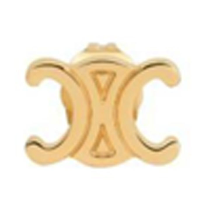 CELINE Triomphe Studs in Brass With Gold Finish - POIZON