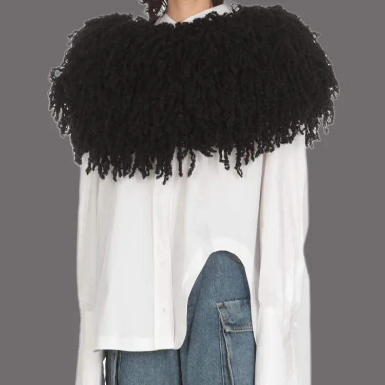 The Attico Fringed Pullover Knitted Scarf-1