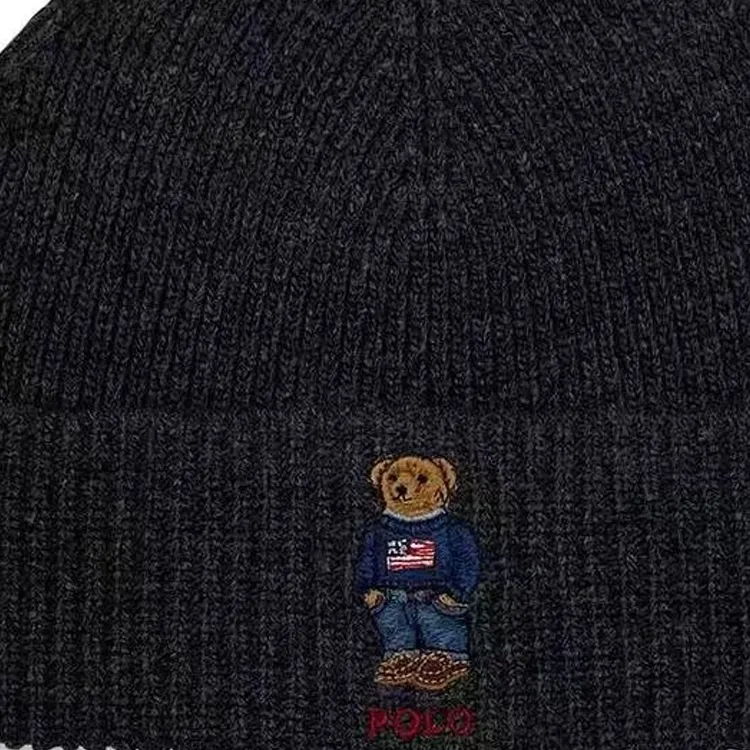 Polo Ralph Lauren Subject To Official Website Beanies Unisex Charcoal Gray-1