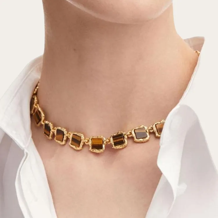 Oscar De La Renta Square Stone Necklace-2