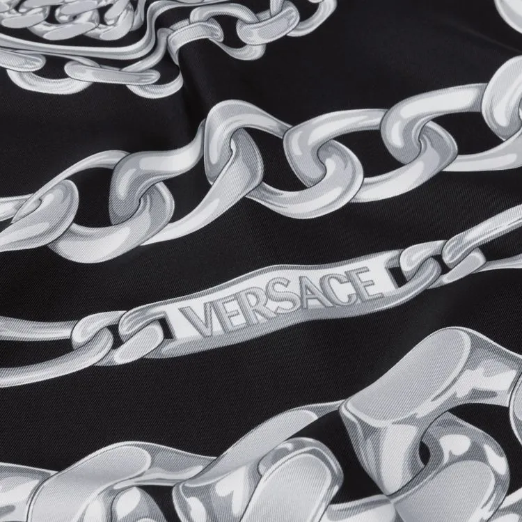 VERSACE Large Medusa Chain Silk Foulard-2