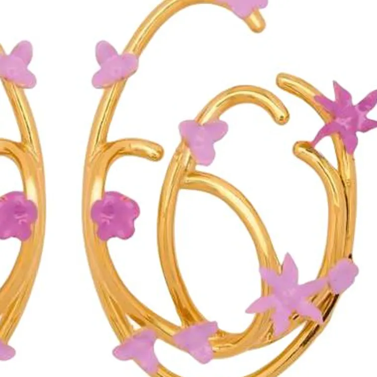 Oscar De La Renta Tangled O Floral Earrings-1