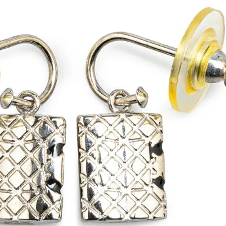 CHANEL 2005 Cambon Ligne Pushback Costume Earrings-2
