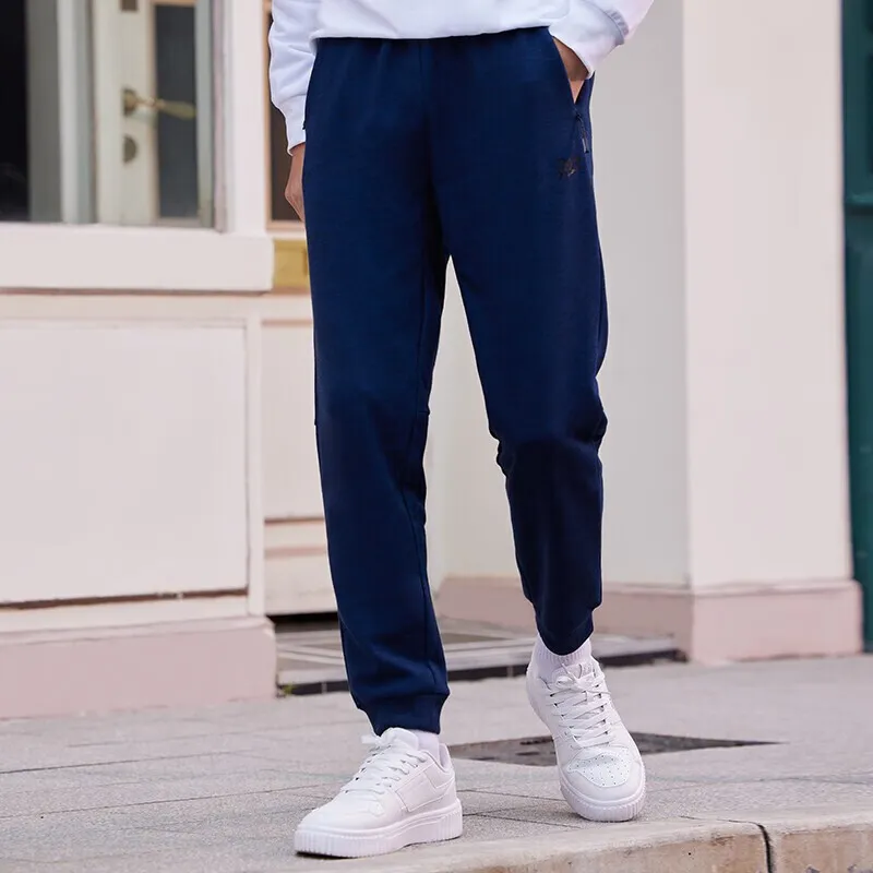 QIAODAN Knitted Sweatpants Men Black Man Blue-4