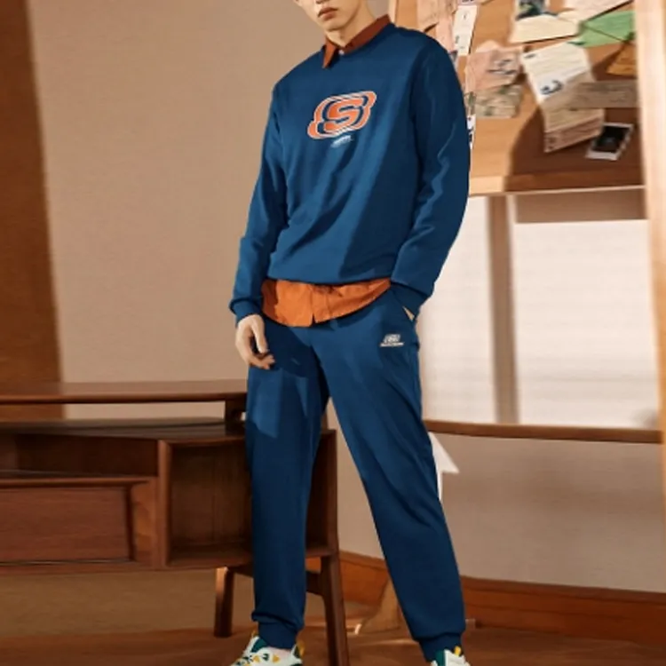 Skechers Colorful Sweatshirts Unisex Poseidon Blue-2