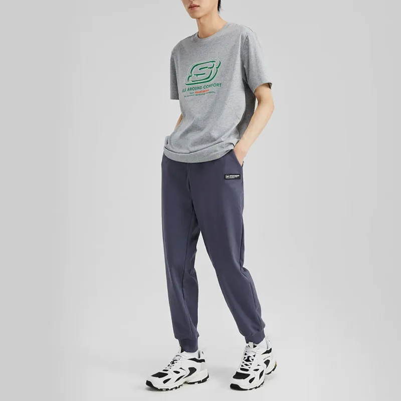 Skechers Colorful Knitted Sweatpants Men Odyssey Gray/026R-2