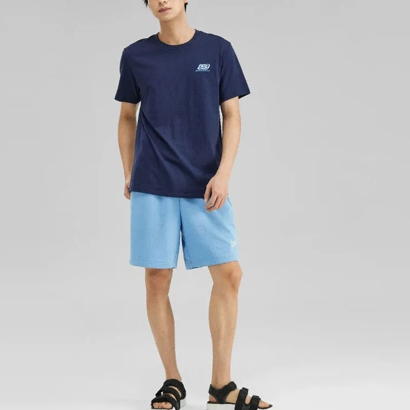 Skechers Drop Shoulder Sleeve T Shirt Unisex Medieval Blue-2