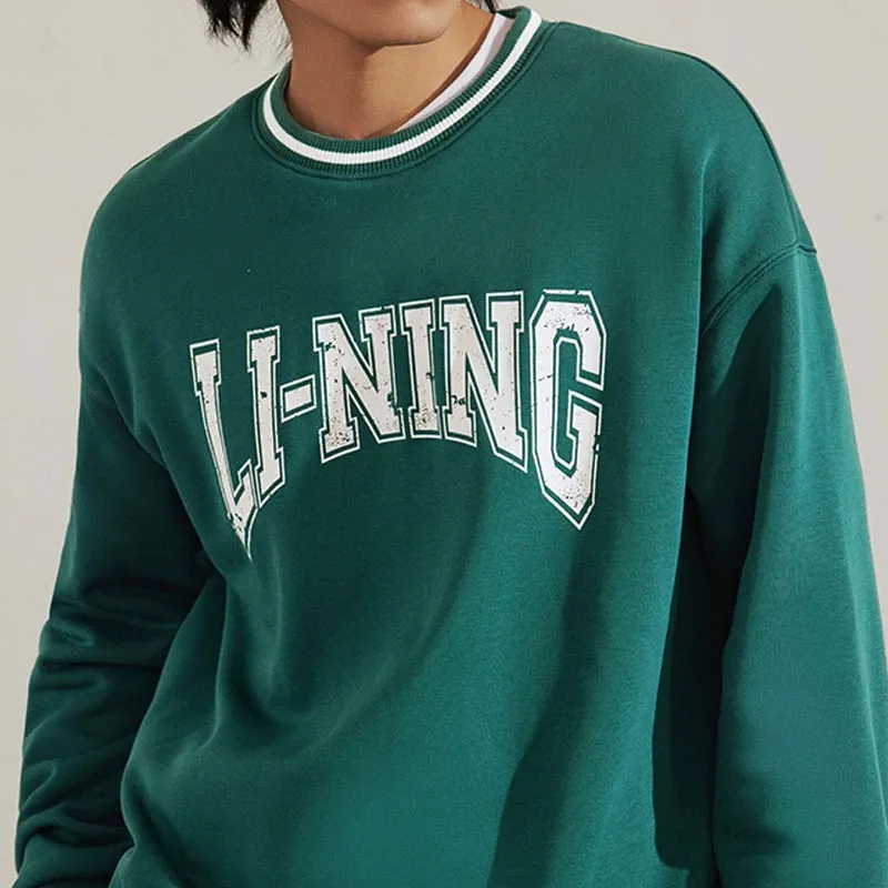 LiNing Sports Life Collection Sweatshirt Unisex Deep Ink Green-3