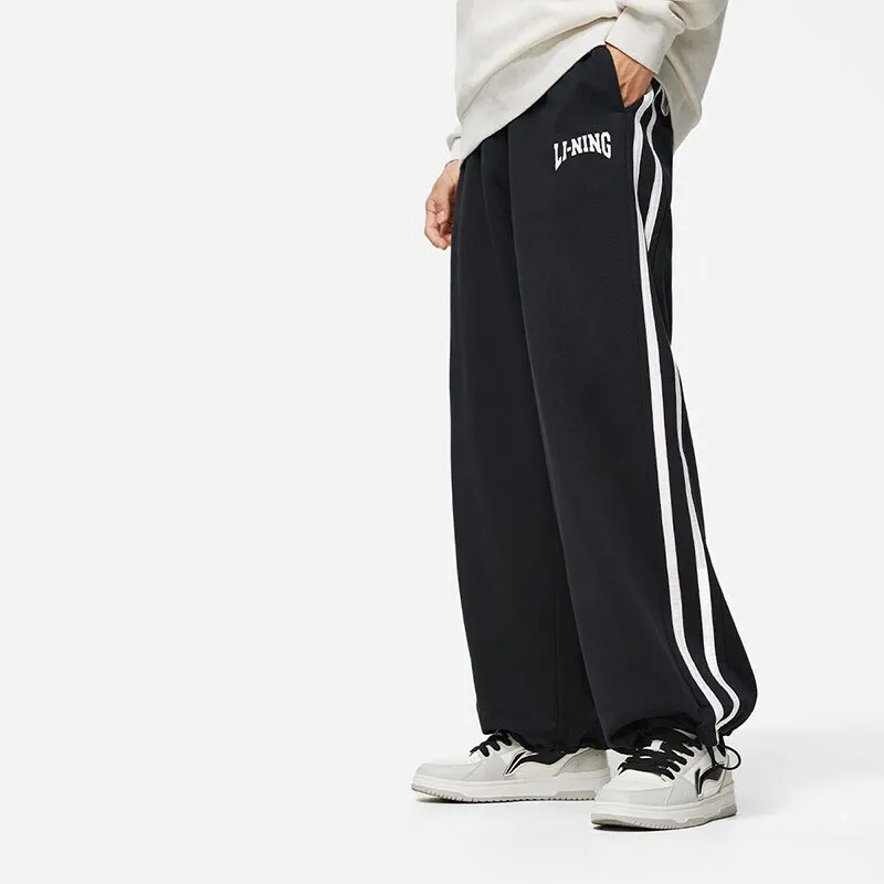 LiNing Knitted Sports Pants Unisex Black-3