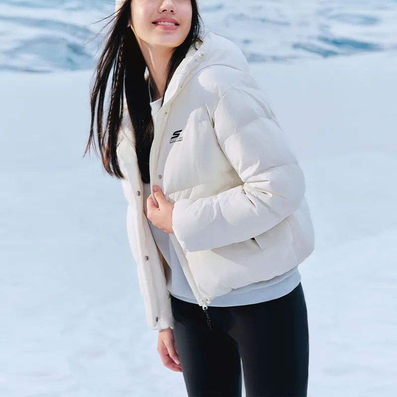 Skechers Down Jacket Women's Tofu White-2