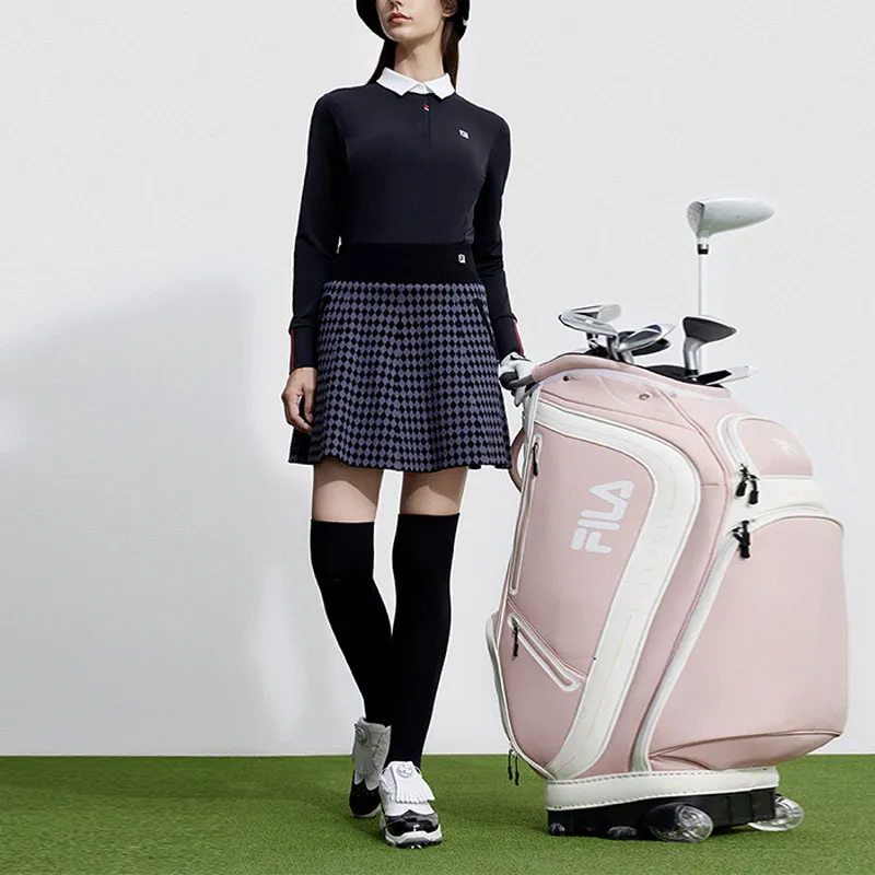 FILA Golf Series Casual Short Skirts Women's Pitch Black-5