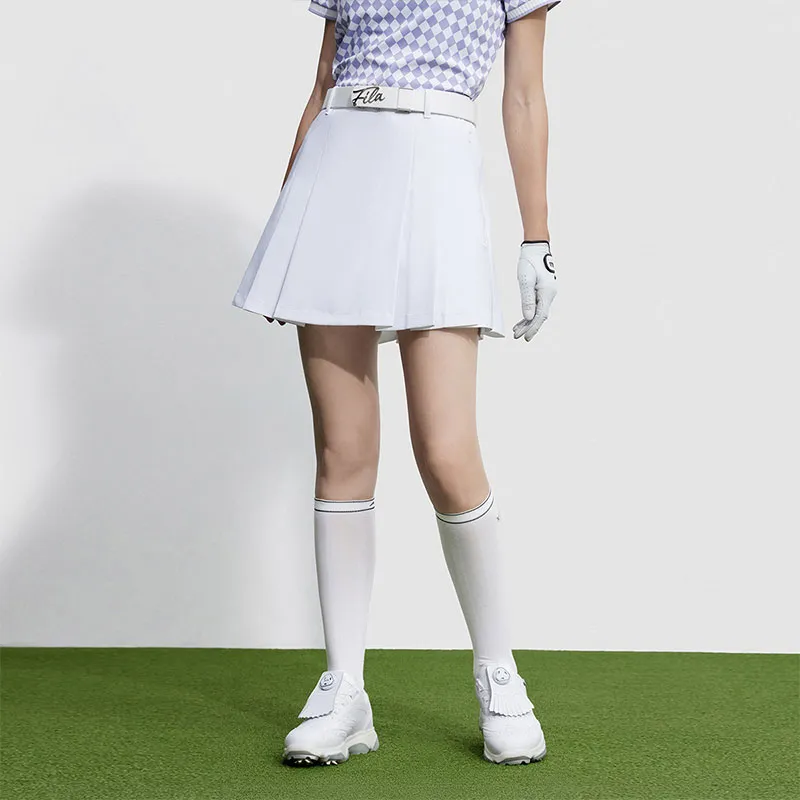 FILA Golf Series Casual Short Skirts Women's Jade White-2
