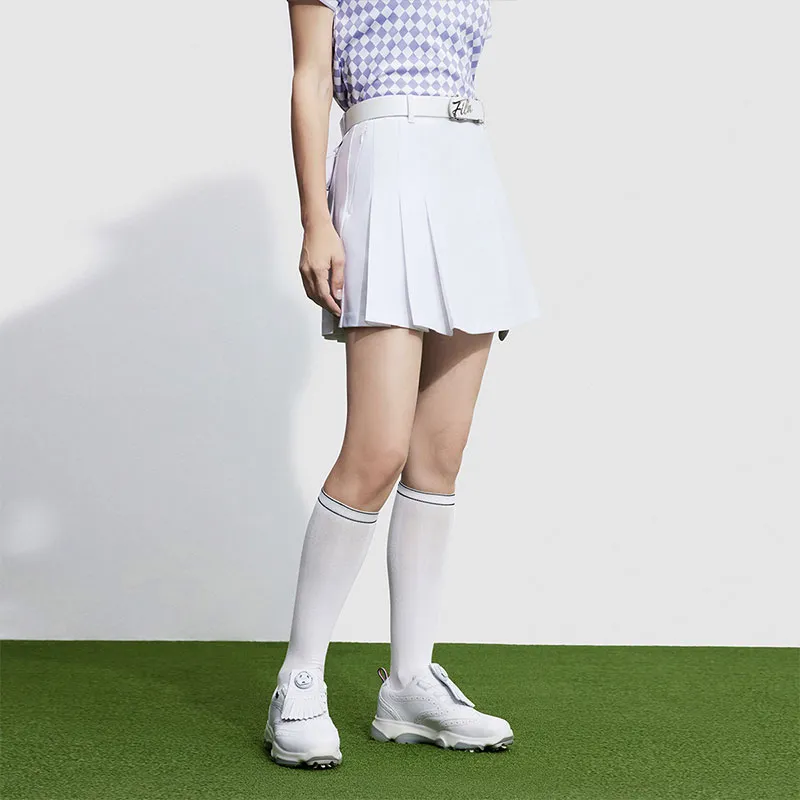 FILA Golf Series Casual Short Skirts Women's Jade White-4