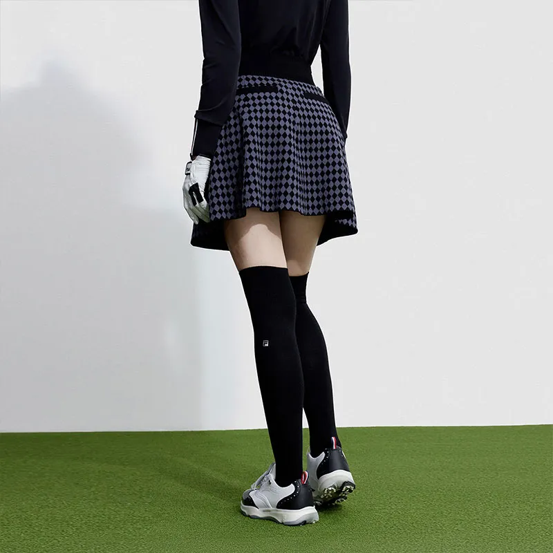 FILA Golf Series Casual Short Skirts Women's Pitch Black-3