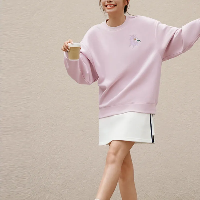 LiNing Sports Life Collection Sweatshirt Women's Dusty Pink Purple-2