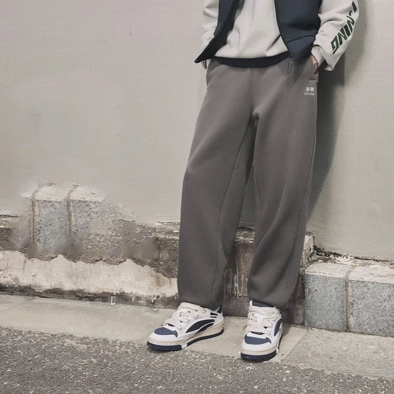LiNing Sports Life Collection Knitted Fabric Sports Sweatpants Men's Street Gray-3