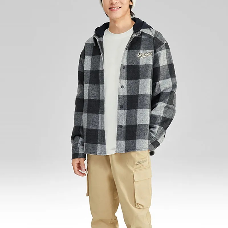Skechers Alloy Grey Plaid Men's-3