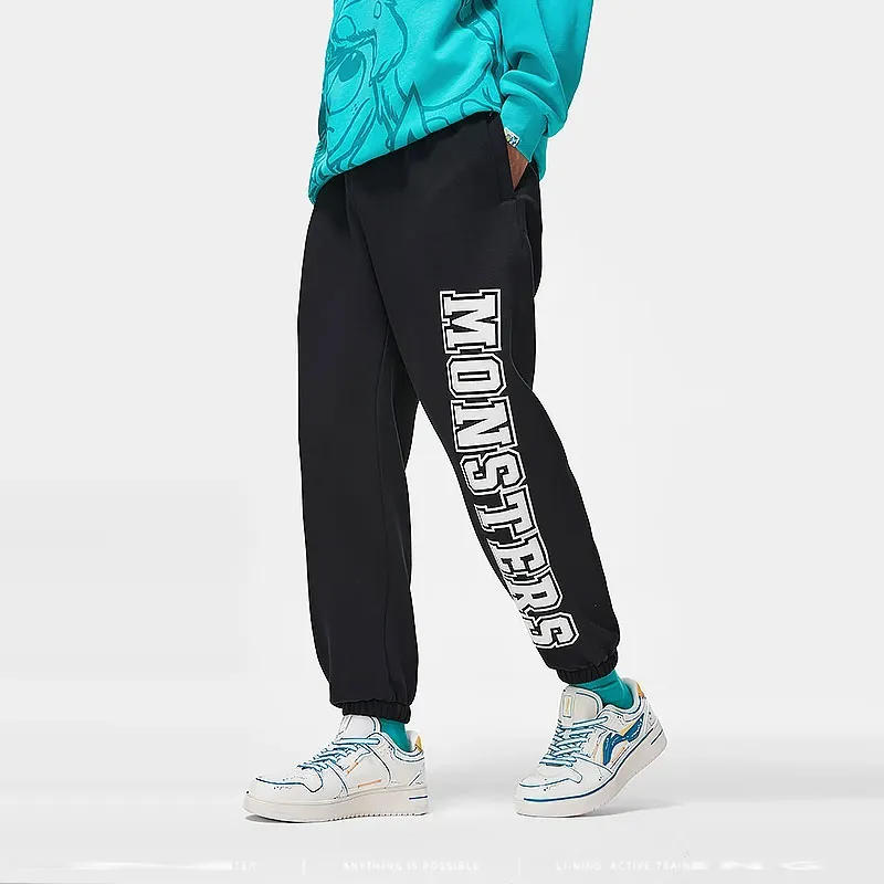 LiNing x Disney Knitted Sports Pants Men's Black-1