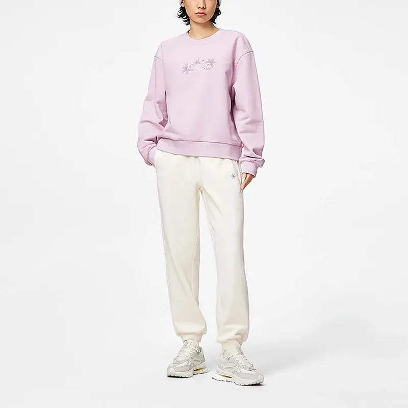 LiNing Sports Life Collection Sweatshirt Women's Dusty Pink Purple-4