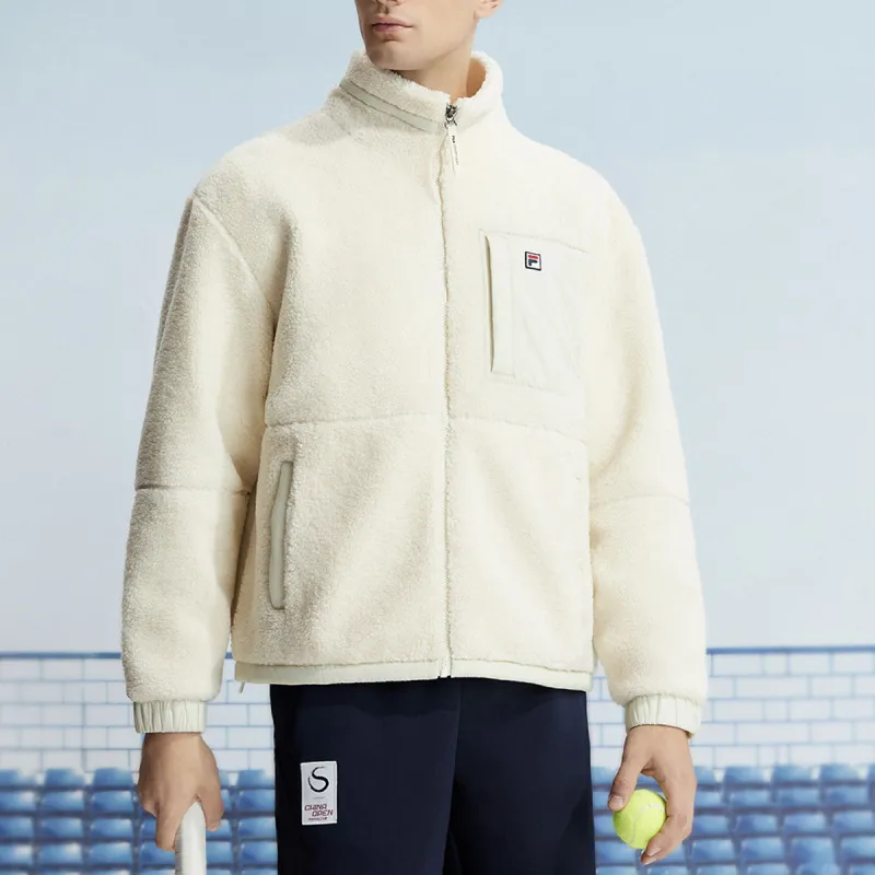 FILA Velvet Jackets Men Asparagus White-2