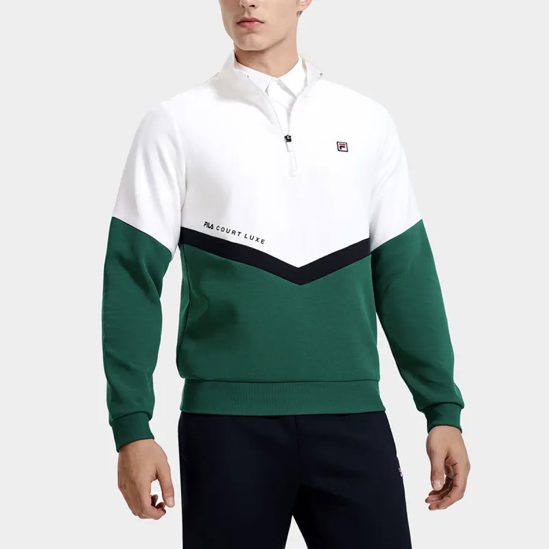 FILA Sweatshirts Men Jade White-2