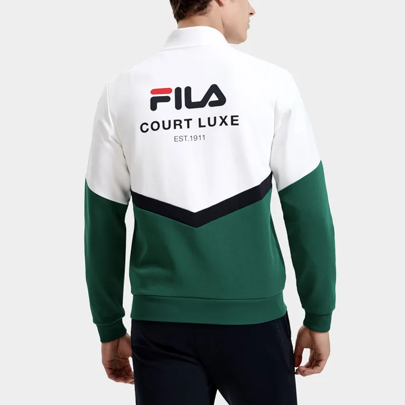 FILA Sweatshirts Men Jade White-3
