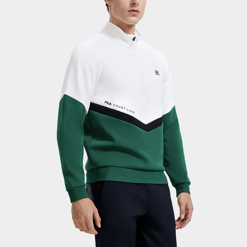 FILA Sweatshirts Men Jade White-4
