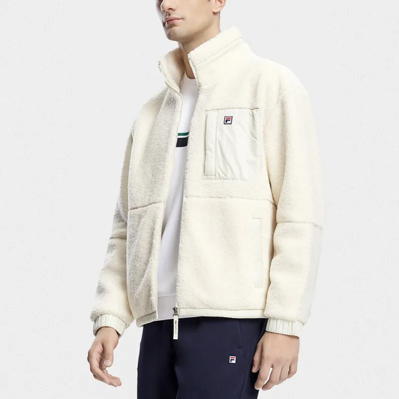 FILA Velvet Jackets Men Asparagus White-4