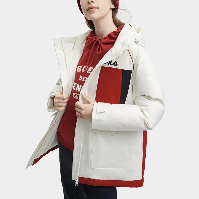 FILA Down Jacket Women's Cloud White-4