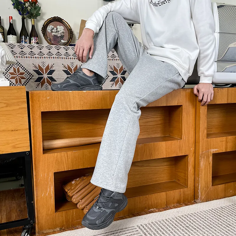 New Balance Knitted Sweatpants Men Gray-5