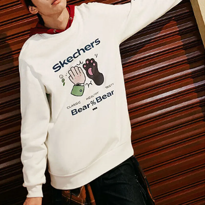 Skechers Sweatshirts Unisex Marshmallow White/0074-3
