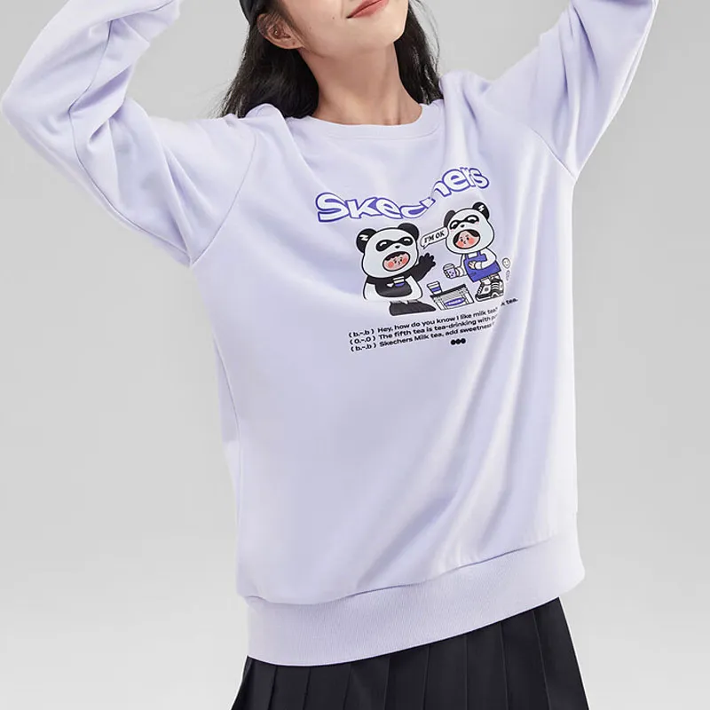Skechers Colorful Sweatshirts Unisex Photinia Purple/00FW-4