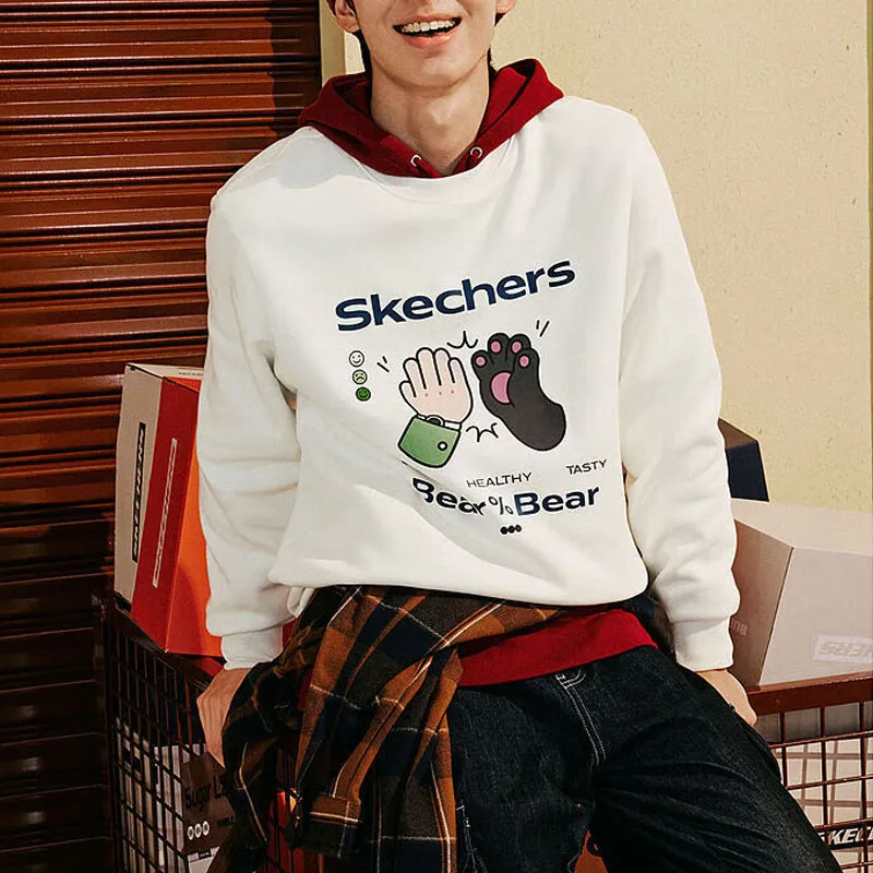 Skechers Sweatshirts Unisex Marshmallow White/0074-2