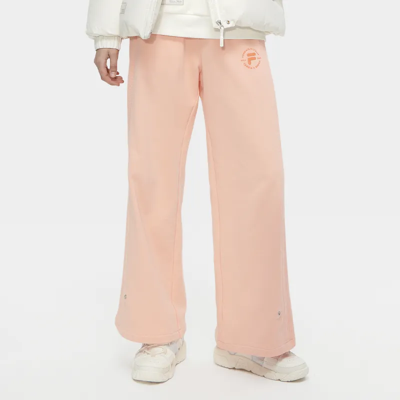 FILA FUSION Knitted Sweatpants Women's Enchanting Orange-2