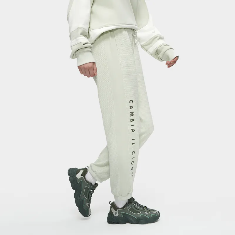 FILA FUSION UNIFORM Knitted Sweatpants Women's Tea Massage Green-4