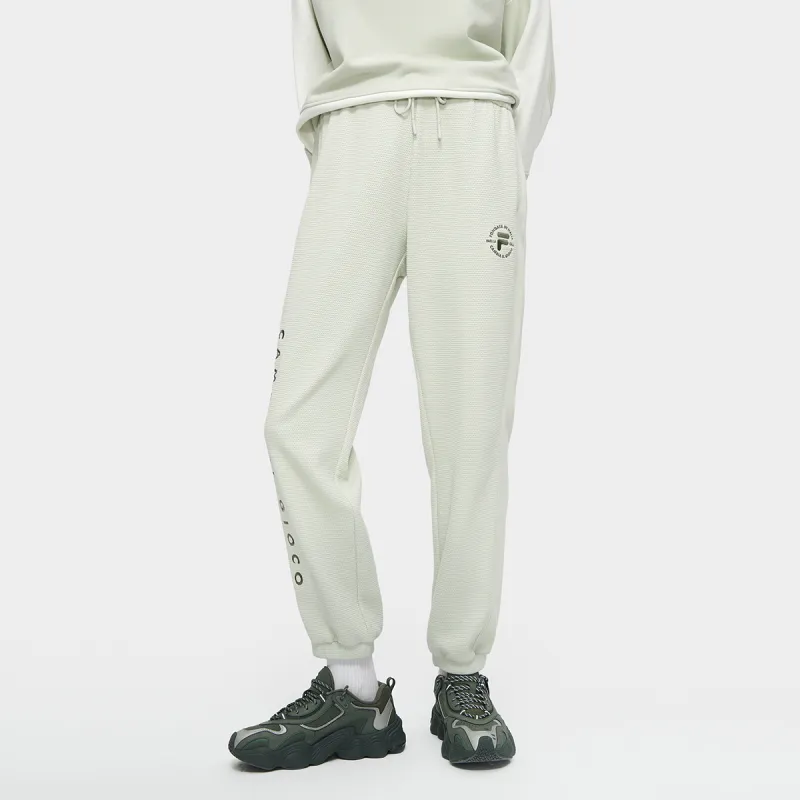 FILA FUSION UNIFORM Knitted Sweatpants Women's Tea Massage Green-2
