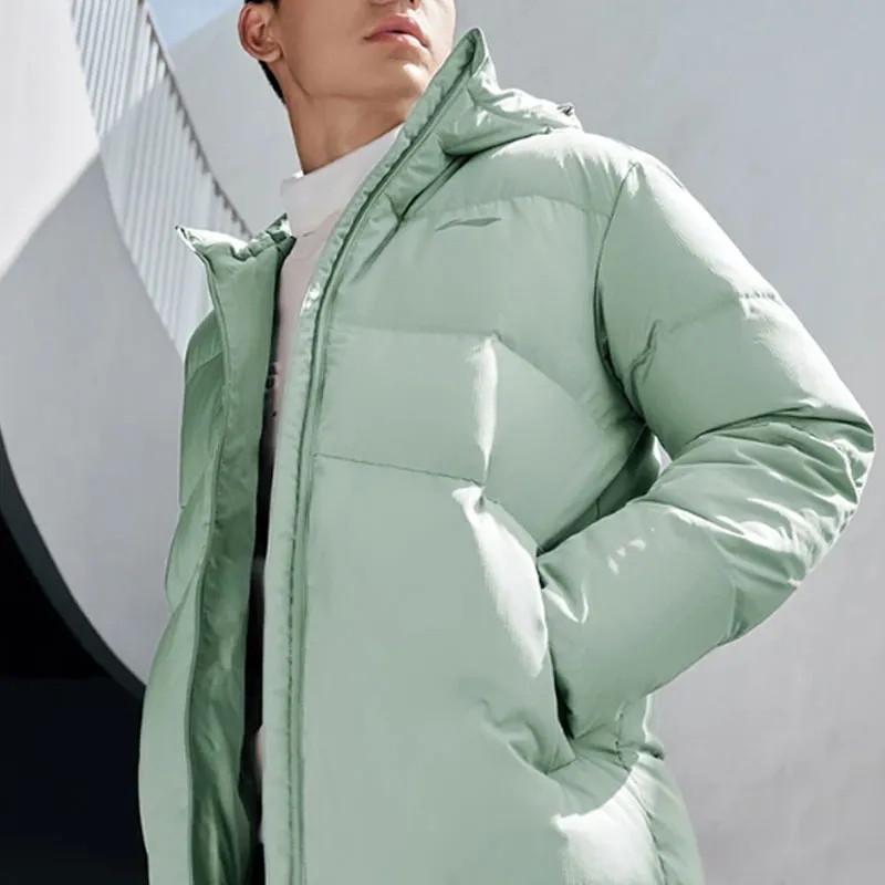 LiNing Fondue Down Series Down Jacket Men's Jade Smoke Green-2