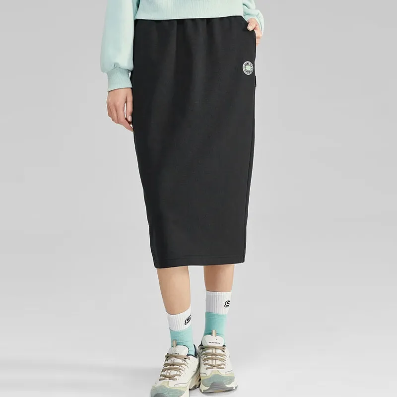 Skechers Casual Long Skirt Women's Carbon Black-2