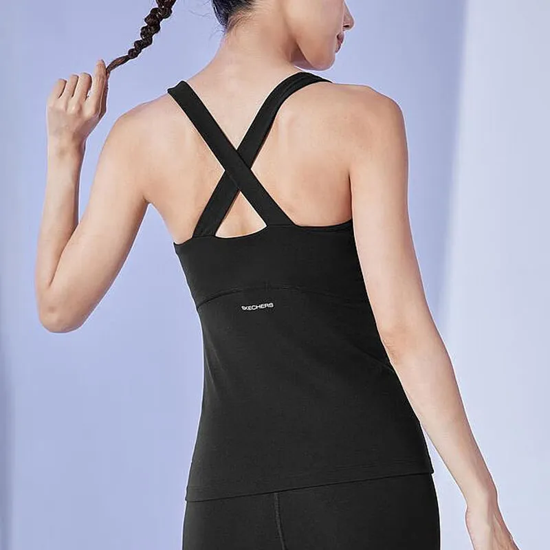 Skechers Sleeveless Sports Shirts Women's Carbon Black/0018-3