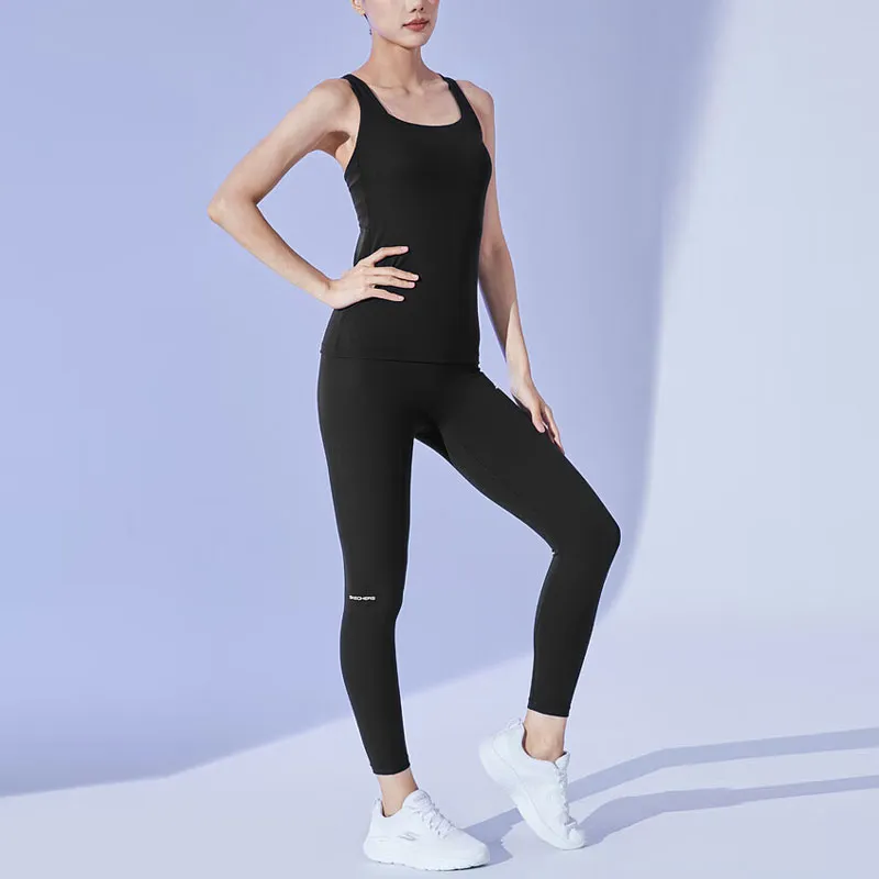 Skechers Sleeveless Sports Shirts Women's Carbon Black/0018-4