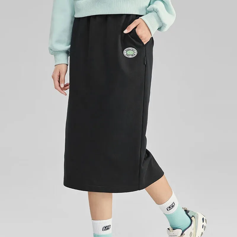 Skechers Casual Long Skirt Women's Carbon Black-3