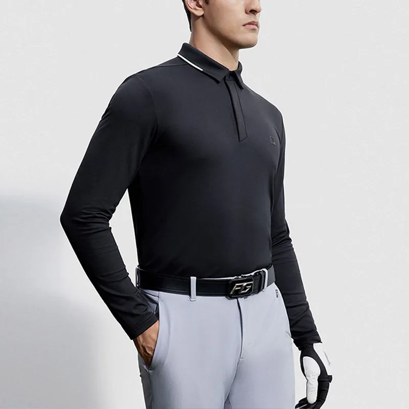 FILA Golf Series Polo Shirts Men Pitch Black-4