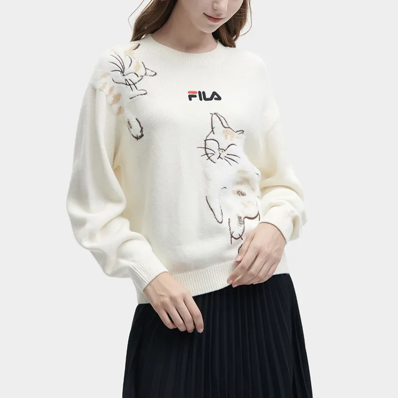 FILA Knitwear Women's Light Beige White-4