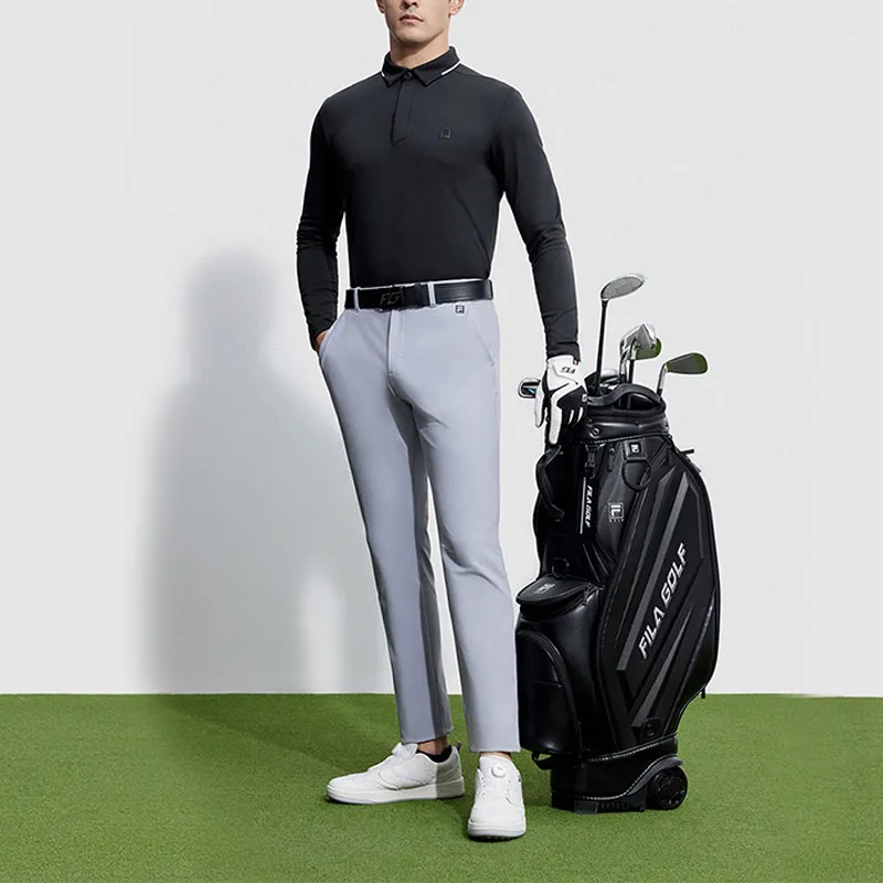 FILA Golf Series Polo Shirts Men Pitch Black-5