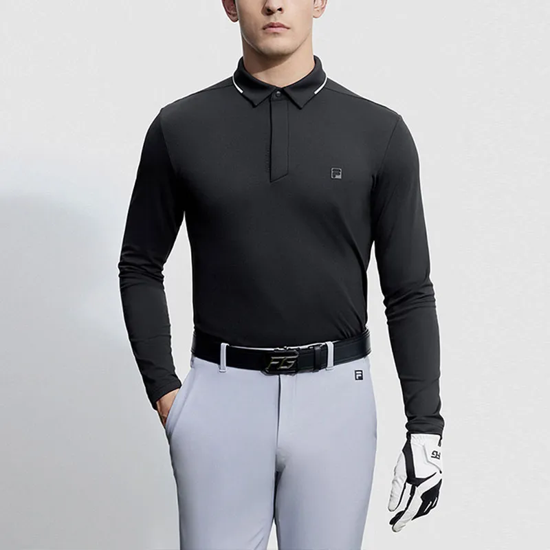 FILA Golf Series Polo Shirts Men Pitch Black-2