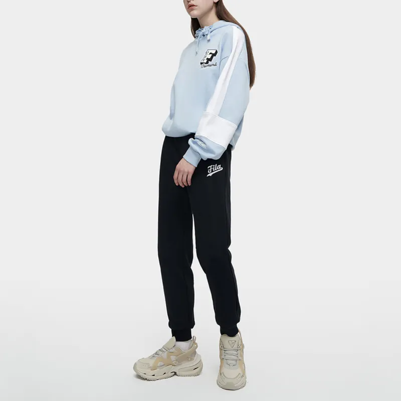 FILA FUSION Knitted Sweatpants Women's Black-5