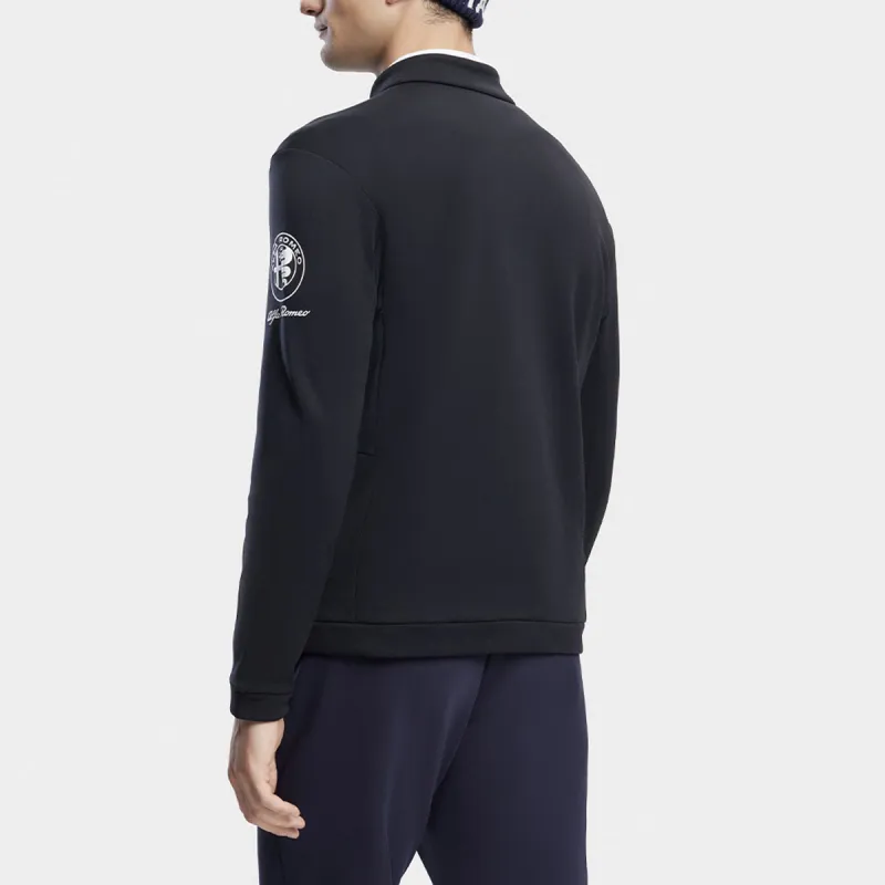 FILA Knitted Fabric Jacket Men's Pitch Black-3
